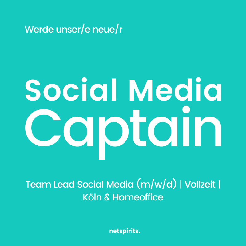 Stellenausschreibung: Team Lead Social Media