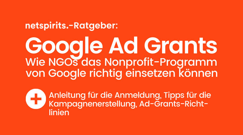 netspirits-Ratgeber: Einsatz von Google Ad Grants