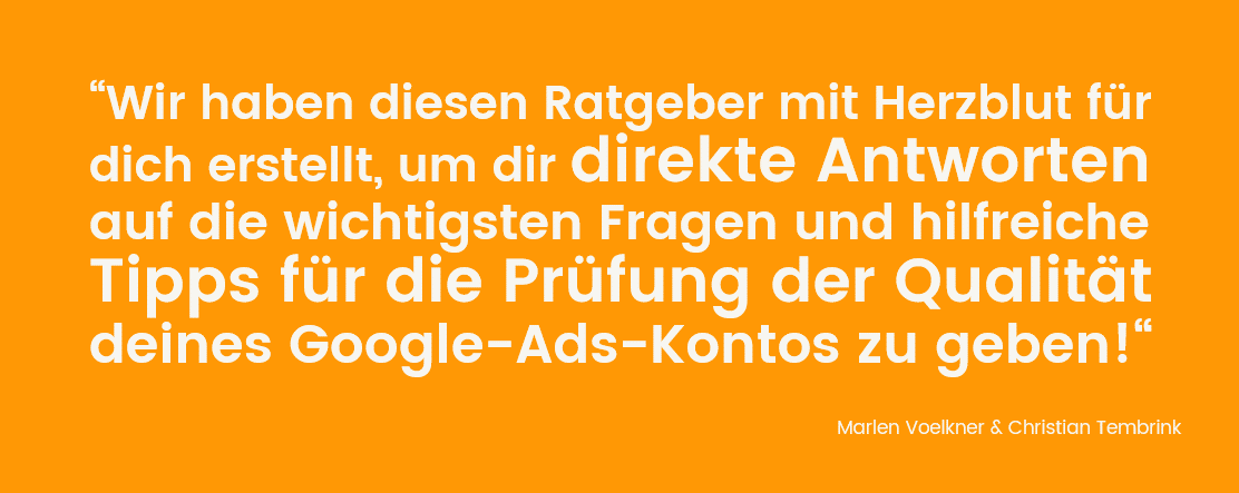 Ein kurzes Wort von den Autoren des Artikels Marlen und Chris von netspirits über den Google-Ads-Audit