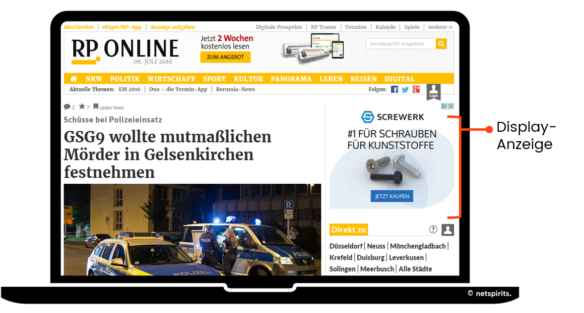 Display-Anzeige im GDN Google-Display-Netzwerk: Display-Anzeige