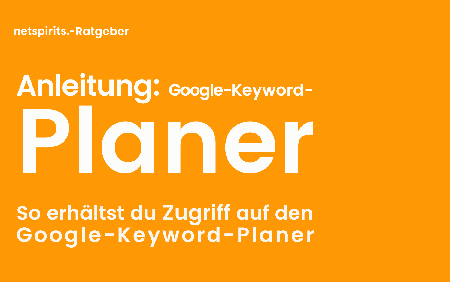 Wie melde ich mich beim Google-Keyword-Planer an? 