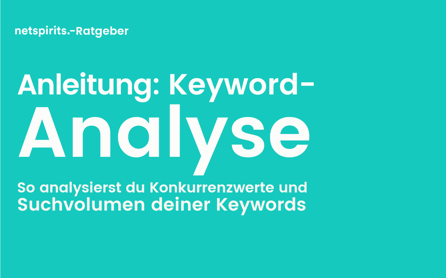 Wie du eine Keyword-Analyse mit dem Keyword-Planer umsetzen kannst.