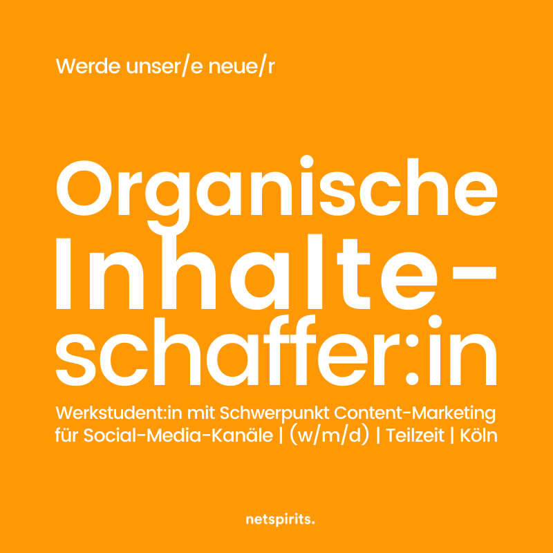Werkstudent:in Social-Media-Content Werkstudent:in Social-Media-Content