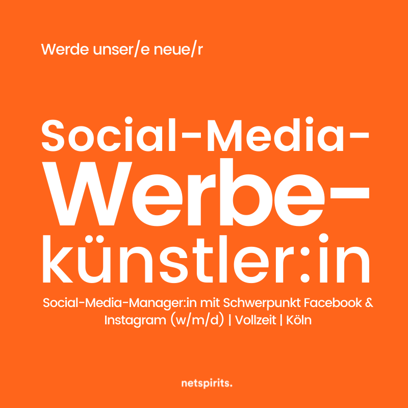 Stellenausschreibung: Social-Media-Manager:in mit Schwerpunkt Facebook & Instagram Werde Teil unseres Teams!