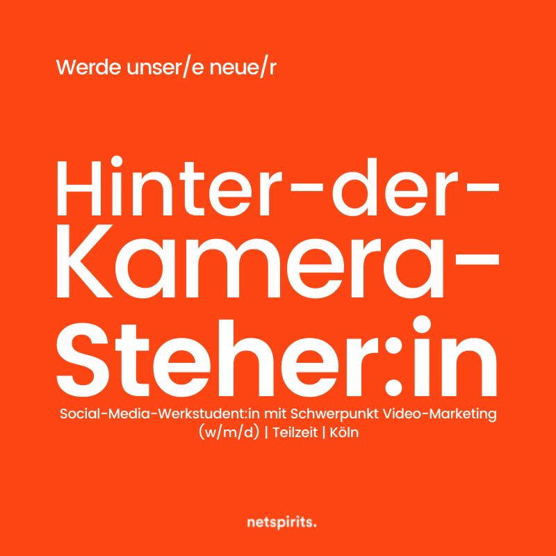 Stellenausschreibung: Social-Media-Werkstudent:in Werde Teil unseres Teams!