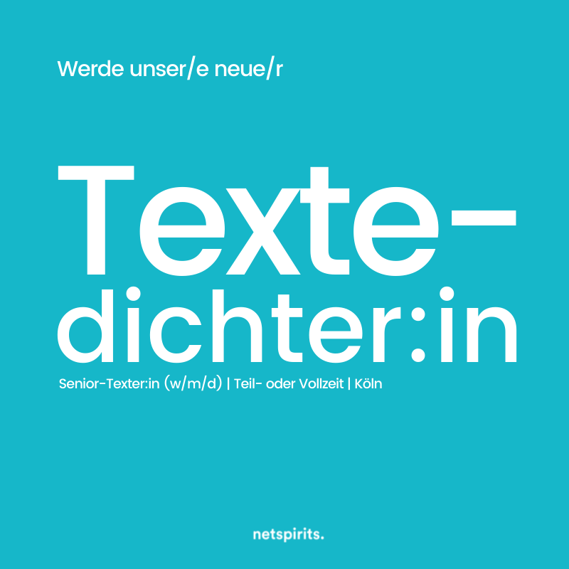 Stellenausschreibung: Senior-Texter:in Stellenausschreibung: Senior-Texter:in