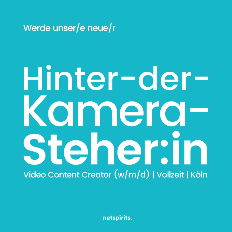Stellenanzeige: Video Content Creator Stellenanzeige: Video Content Creator