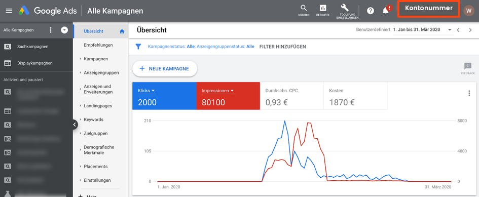 So erteilst du uns Zugriff auf deinen Google-Ads-Konto. Hier findest du die Google-Ads-Kundennummer, mit der wir Einsicht in dein Werbekonto erhalten.